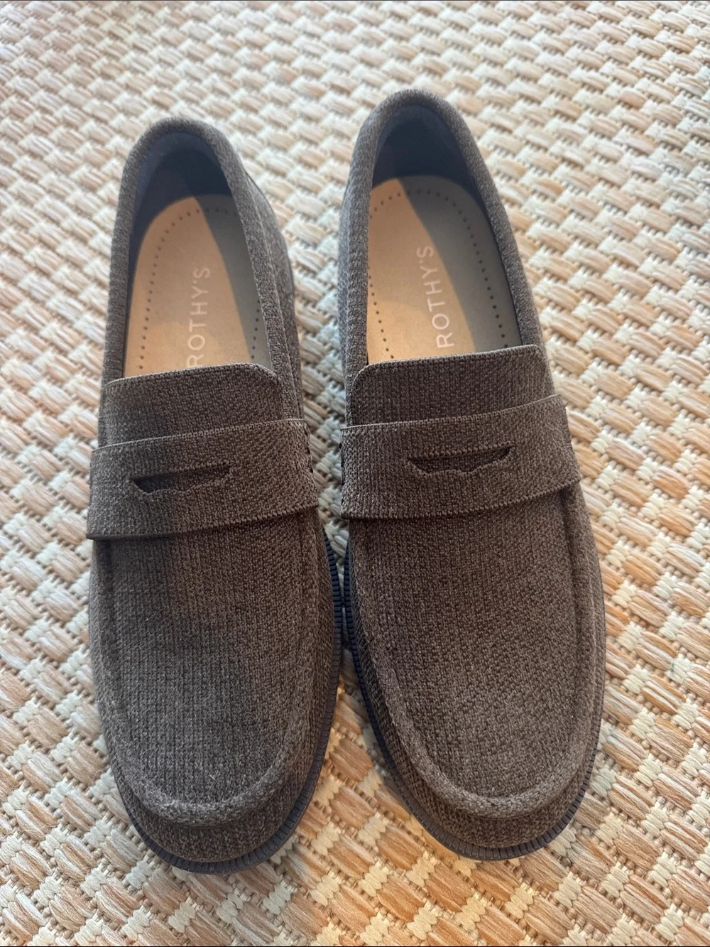 Rothy's Men's Charcoal Knit Penny Loafers
